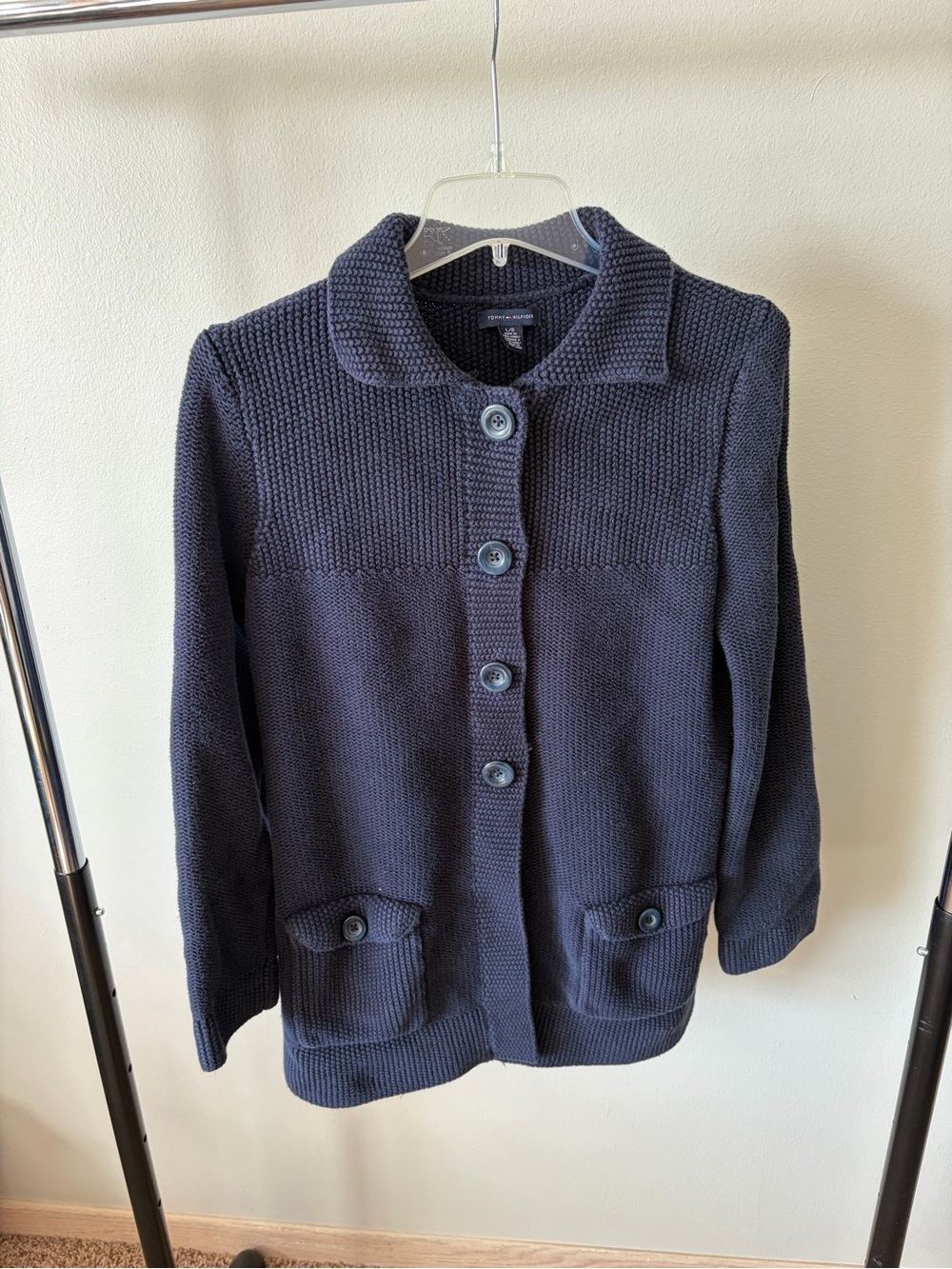Tommy Hilfiger Dark Navy Chunky Knit Cardigan